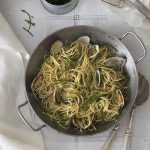 Espaguetis con almejas (spaguetti vongole). Receta de Capri.